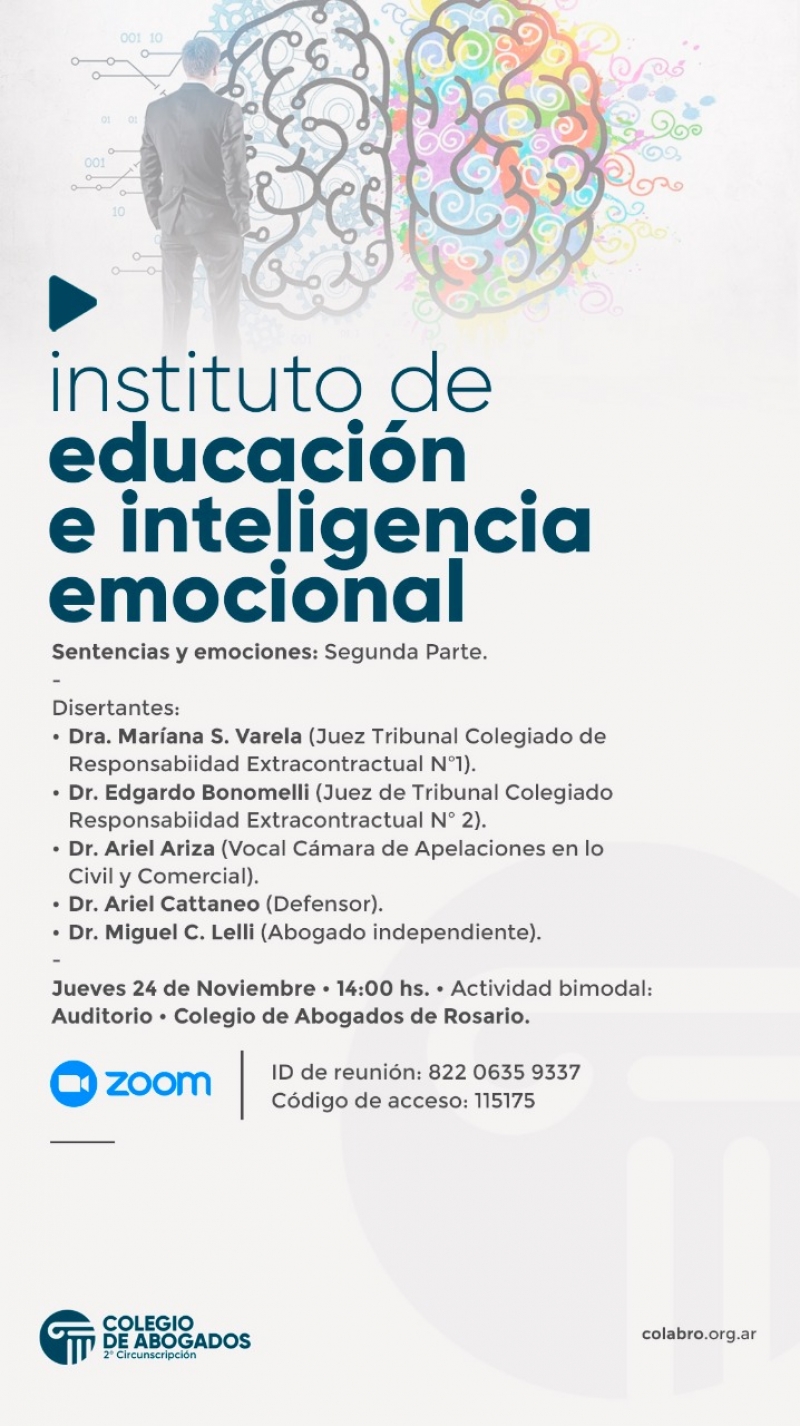Instituto de Educación e Inteligencia Emocional SENTENCIAS Y EMOCIONES - Segunda Parte - 24/11/2022